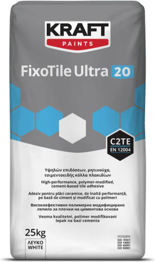 Fixotile Ultra 20 Ρητινούχα Τσιμεντοειδής Κόλλα Πλακιδίων 25kg