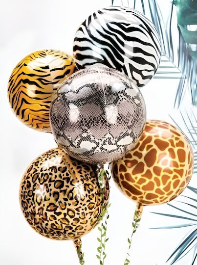 22" Ballon mit Tiermuster Giraffe 4D