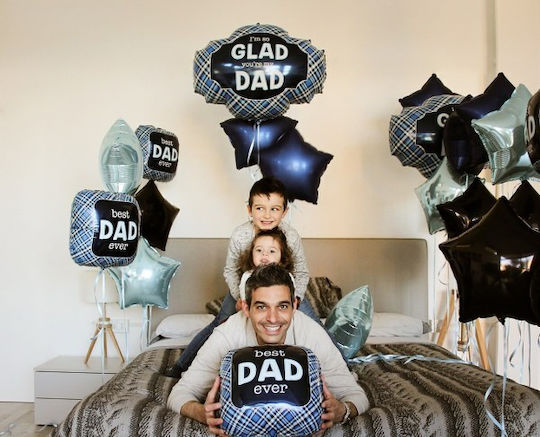 18" Square Balloon Best Dad Ever Plaid