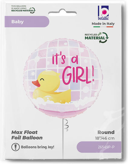 Μπαλόνι Γέννησης Παπάκι It's A Girl 18"