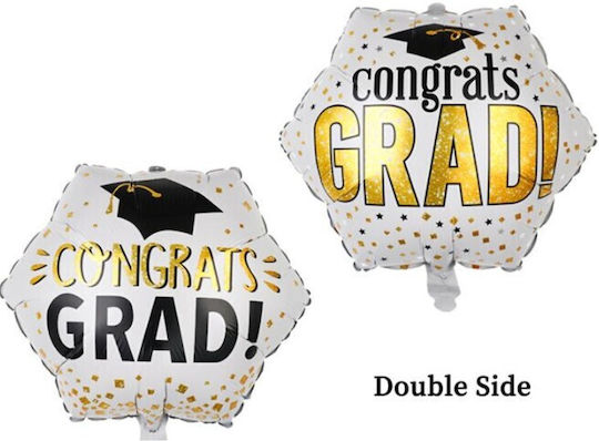 18" Μπαλόνι Αποφοίτησης Οκτάγωνο Congrats Grad