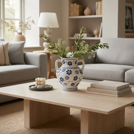 Phos & Gaia Decorative Porcelain Vase Angus White
