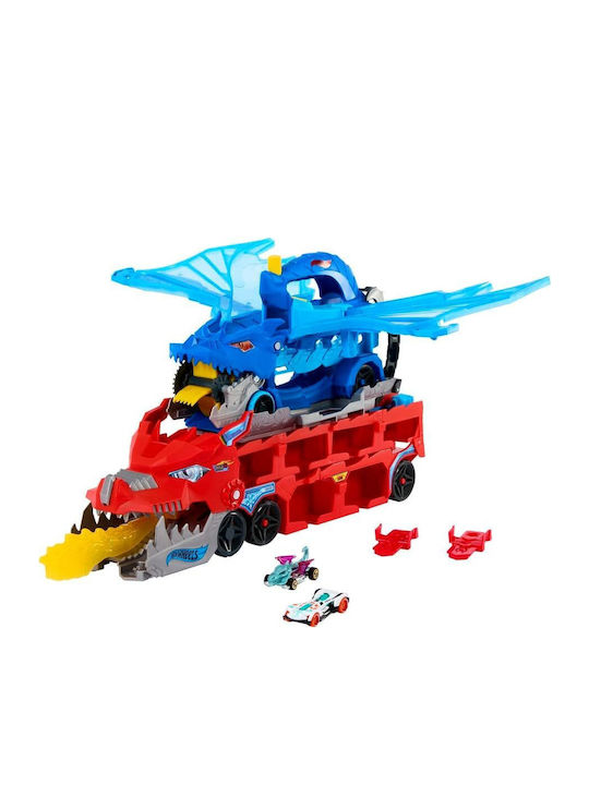 Lumânare De Paște Cu Jucărie Ultimate Dual Dragon Transporter Camion Pentru 4+ Ani Hot Wheels