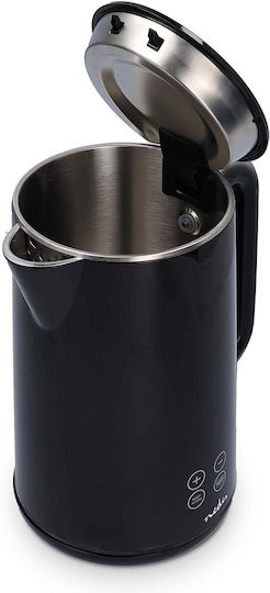 Nedis 1.7l 2200w Elektrischer Wasserkocher Temperaturanzeige Schwarze