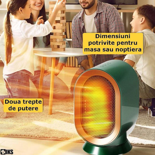 Fan Heater General Use Floor Standing Green 1200W