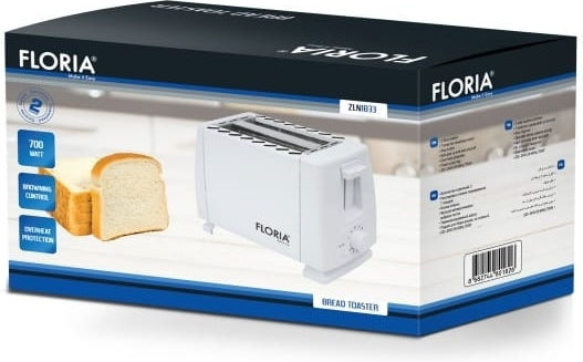 Φρυγανιέρα 2 Θέσεων 700W Γκρι