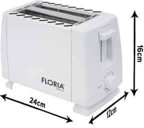 Φρυγανιέρα 2 Θέσεων 700W Γκρι