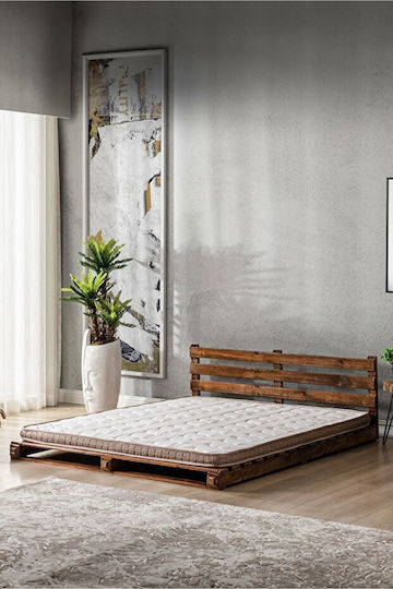 Orthopedic Mattress Topper with Bamboo Fibers Brown (100x200cm)