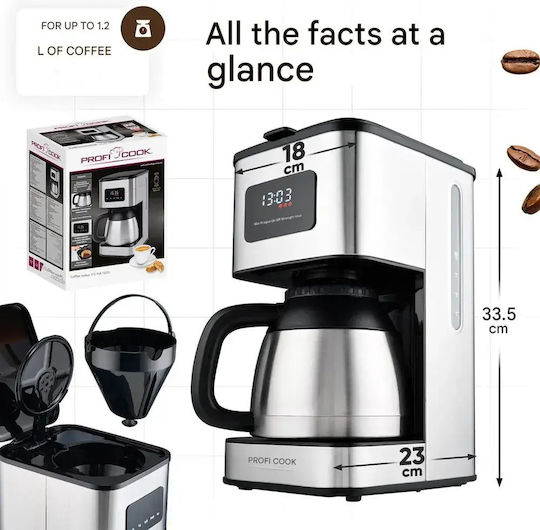Profi Cook Cafetieră Filtru Programabilă 900W