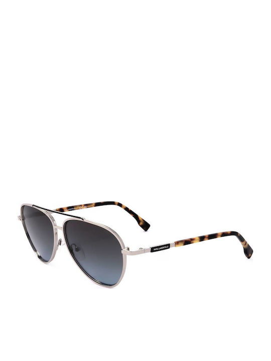 Karl Lagerfeld Unisex Sunglasses With Silver Metallic Frame KL344S-040