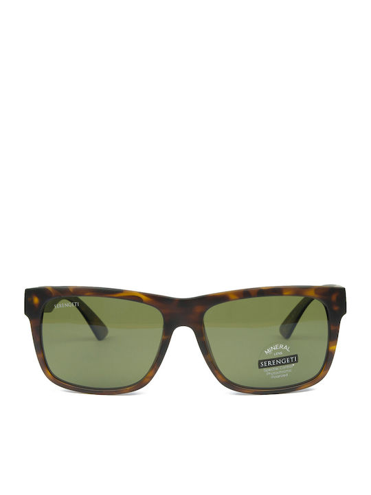 Serengeti Positano Men's Sunglasses with Brown Tartaruga Plastic Frame and Polarized Lens 8984