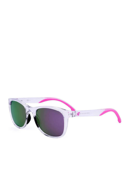 Carrera Men's Sunglasses with Transparent Horn-Rimmed Frame and Grey Lenses 8054/S 900TE