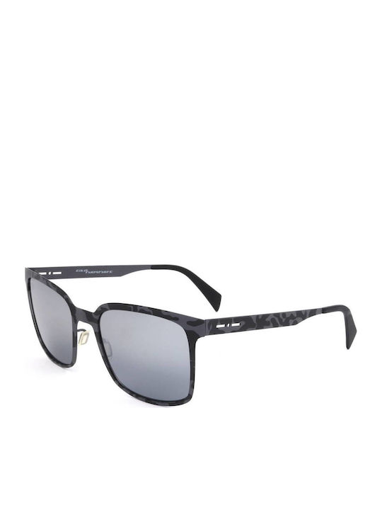 Italia Independent Men's Sunglasses with Black Metal Frame and Gray Lens 0500.153.000