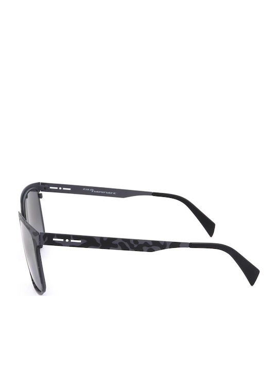 Italia Independent Men's Sunglasses with Black Metal Frame and Gray Lens 0500.153.000