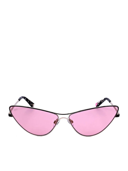 Web Women's Sunglasses with Gold Metal Frame and Pink Lens WE0269 32S