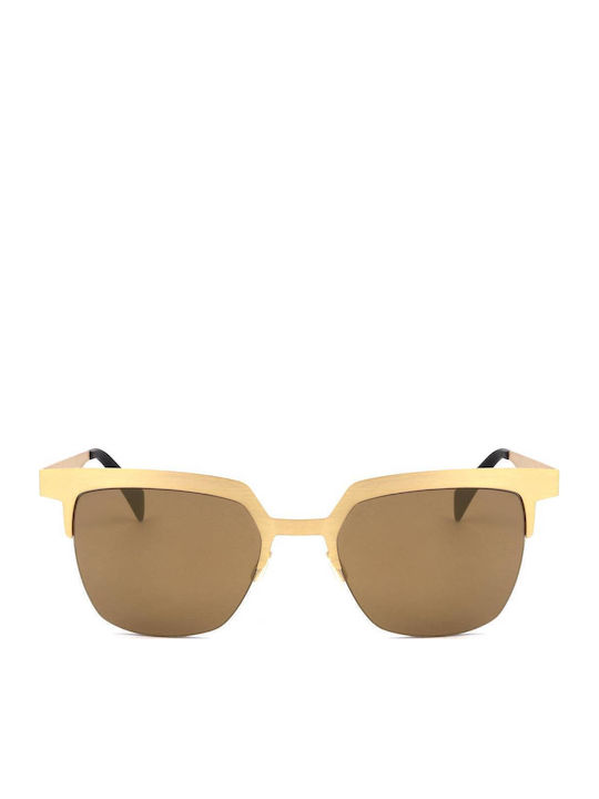 Italia Independent Unisex Sunglasses with Black Frame and Gold Gradient Lens 0503.120.120