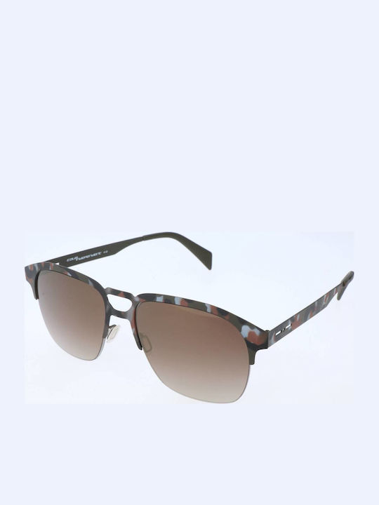 Italia Independent Herren Sonnenbrille mit Gray Metall Gestell