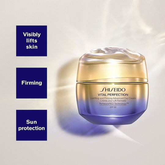Shiseido Vital Perfection Стягащ Дневен Крем За Лице Слънцезащитен Фактор SPF30 50ml