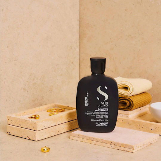 Alfaparf Milano Professional Semi Di Lino Sublime Detoxifying Low Σαμπουάν για το Ευαίσθητο Τριχωτό 250ml