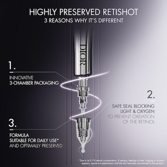 Dior Capture Totale Retishot Moisturizing & Anti-aging Serum Face with Retinol for Radiance & Firming 20ml