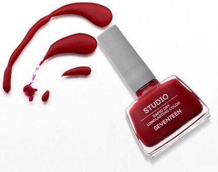 Seventeen Studio Rapid Dry Lasting Color Glossy Βερνίκι Νυχιών Quick Dry Μπορντό 107 12ml