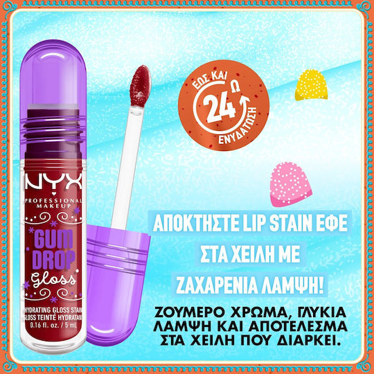 NYX Professional Makeup Gum Drop Lip Gloss Κόκκινο 5ml