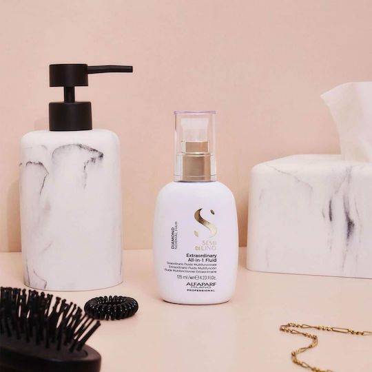 Alfaparf Milano Professional Semi Di Lino Diamond Extraordinary Leave In Conditioner Διατήρησης Χρώματος για Βαμμένα Μαλλιά 125ml