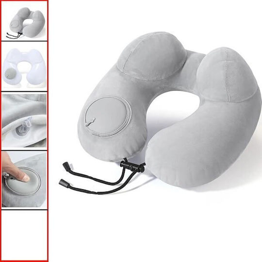 Inflatable Travel Pillow with Carry Case White