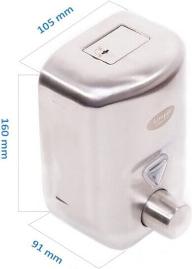 Limpio Dozator De Săpun Lichid Limpio Sd 82 820 Ml Satinat Oțel Inoxidabil Multicolor