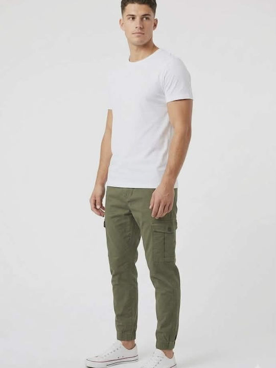 Herrenhosen Cargo Elastisch in Schlank Passform Khaki