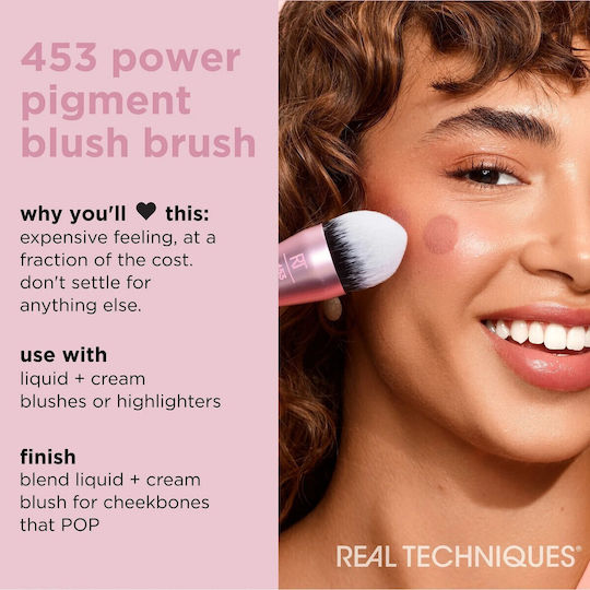 Real Techniques Profesional Pensulă de Machiaj pentru Fard de obraz din Păr Sintetic Cheek Power