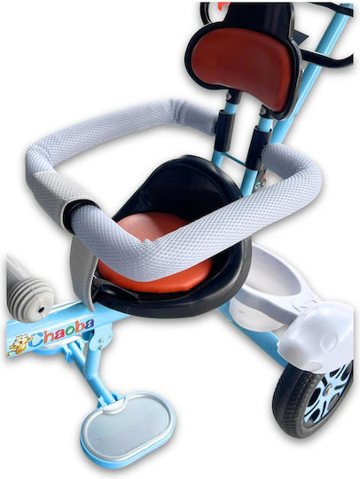Tricycle Bicycle with Parental Handle for Ages 2-6 Light Blue