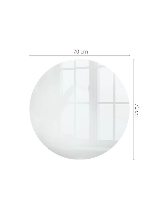 Tulup Round White Glass Table Surface 70x70cm 010010820120000019042