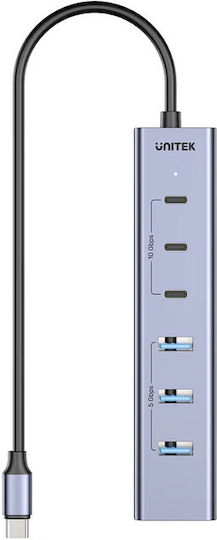 Unitek USB-A Hub 7-Port 3xUSB-C 4xUSB-A Stromversorgung H1335a