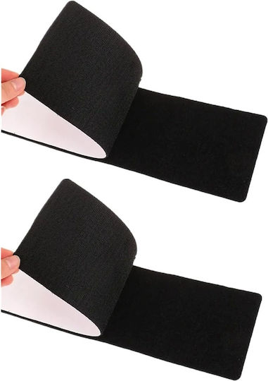 Set 2 Suporturi Plăcuță de Înmatriculare Velcro Adeziv Pe Ambele Părți Fără Ramă Invizibil Universal 50 X 10 Cm Negru