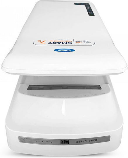 Limpio Jet Uscător de Mâini Limpio Hd 75wa Uscare Rapidă în 5 Secunde Viteză Aer 110m3/s Motor 35000 Rpm Filtru Hepa Antibacterian Multicolor Alb