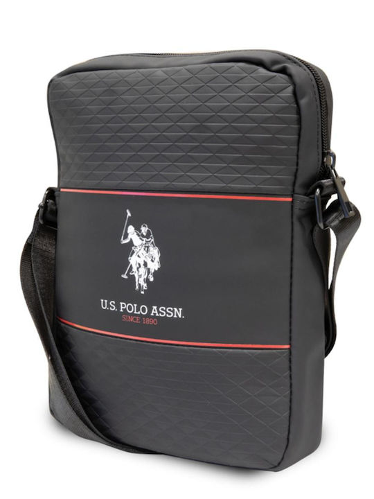 U.s Polo 10'' Shoulder Bag Middle Stripe Model Black