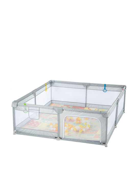 Parc cu Saltea Gri 200x180cm