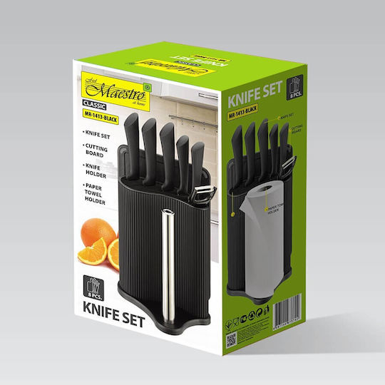 Maestro Set of Knives with Base Made of Stainless Steel 8 Pieces