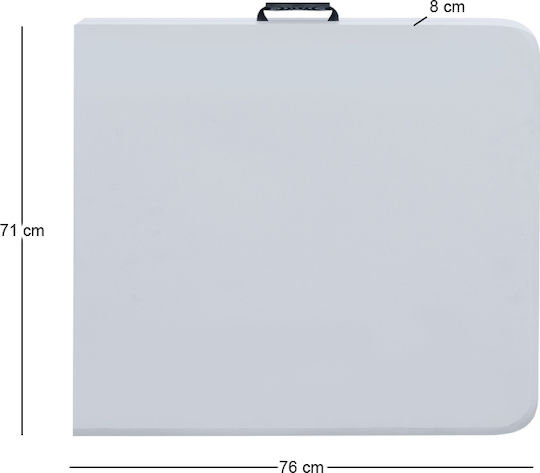 Masă Plastic Catering Exterior Pliabilă cu Cadru Metalic Capri Alb Gheață 152x70x74cm