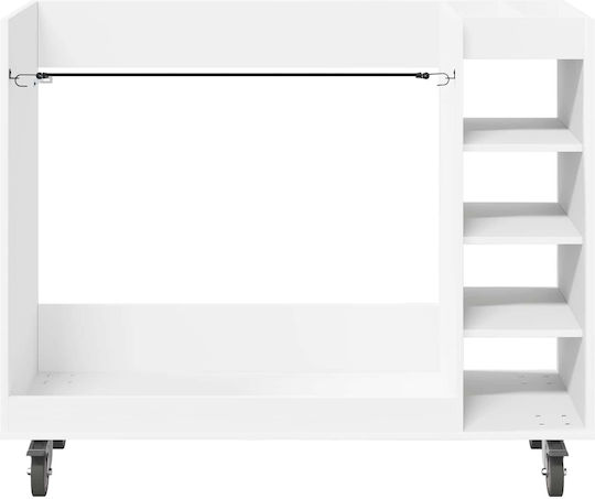 vidaXL Flurmöbel & Aufbewahrung mit Kleiderschrank Weiß Länge 120cm Breite 45cm Höhe 98cm