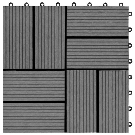 vidaXL Material for Garden Flooring from WPC 30x30cm 11 Pieces