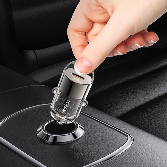 Yesido Încărcător Auto 45W De Încărcare Rapidă Cu O Singură Portă 1xType-C Cu Cablu Type-C Culoare Neagră
