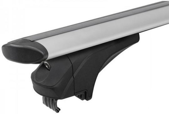 Menabo Menabo – Μπάρες Οροφής Ασημί Αλουμινίου Sonic Xl Κλειδί Flush Raised Rails Ασφαλή Μεταφορά Φορτίου – 2 Τεμ 16120/mb