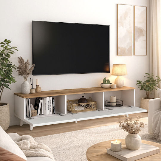 TV-Ständer Bono Weiß M150xP32.3xH42.1cm