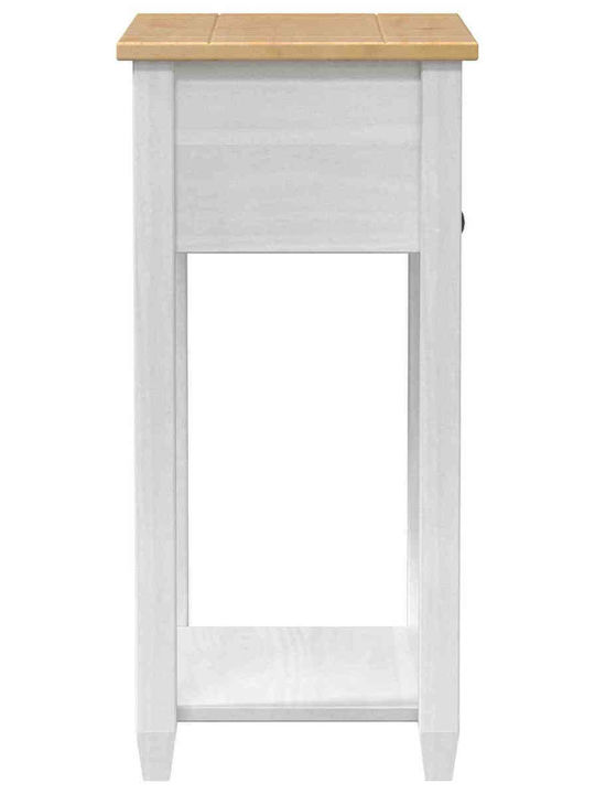 Console Table Solid Wood White L55xW35xH73cm