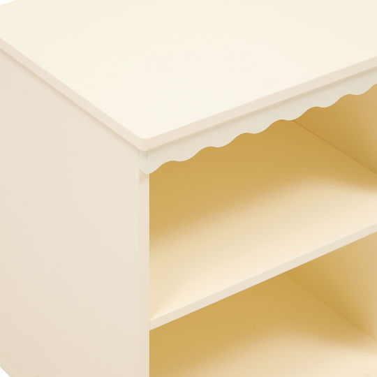 Wooden Beige Bedside Table 40x30x50.5cm
