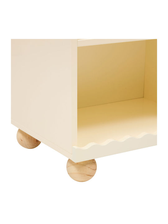 Κομοδίνο Ξύλινο Μπεζ 40x30x50.5cm