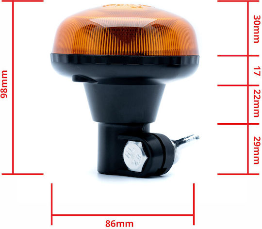 Einparts Notfall-Autolichter LED 24V 65cm mit Orange Beleuchtung