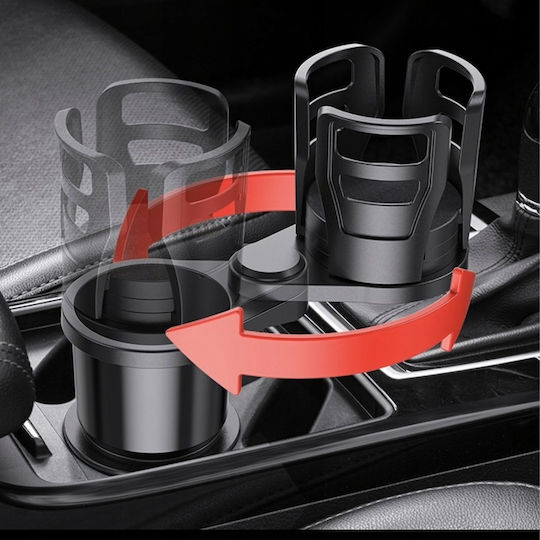 Suport Pentru Pahar Auto 1 Loc Pentru Consolă Negru